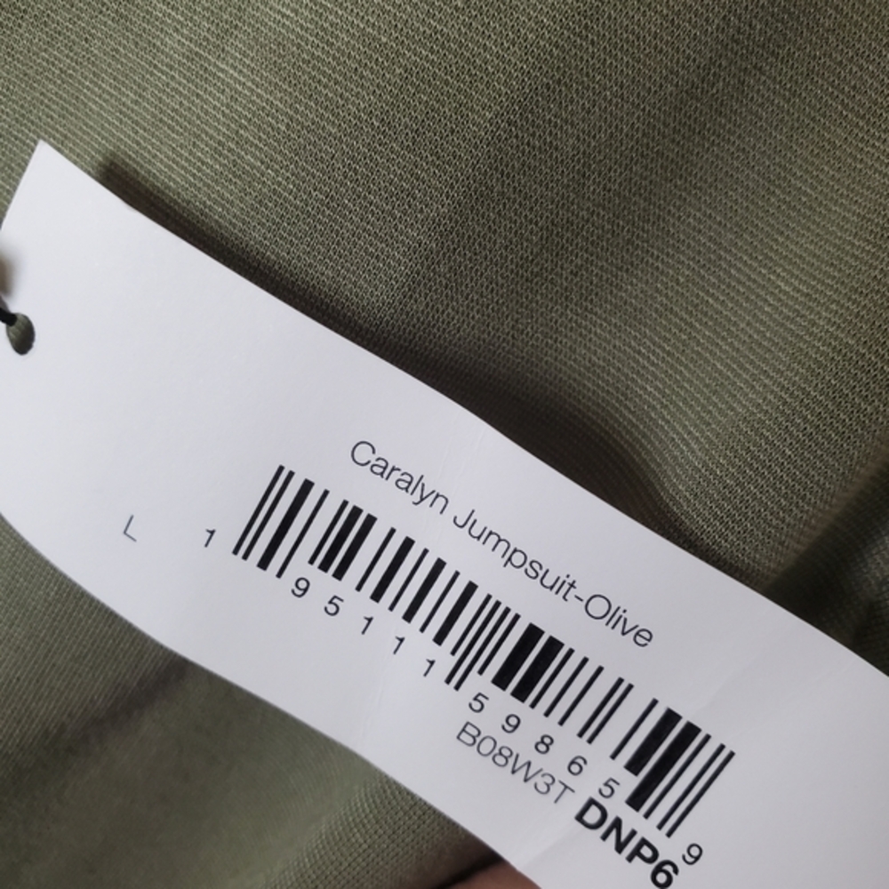 Caralyn Mirand NWT The Drop Women's Olive Green Sleeveless Wrap Jumpsuit - Picture 9 of 14